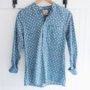 Madewell Chambray Floralstamp Pullover Blouse